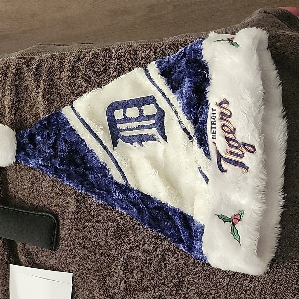 Elf or Santa Style Adjustable Hat Detroit Tigers Blue & White